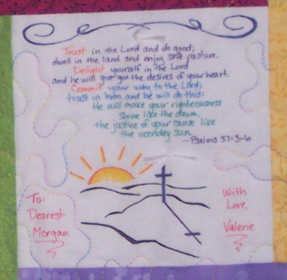 Block by Valerie, Psalm 37:3-6.